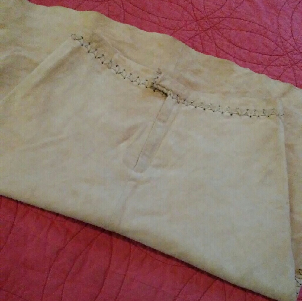 VTG Banana Republic leather skirt